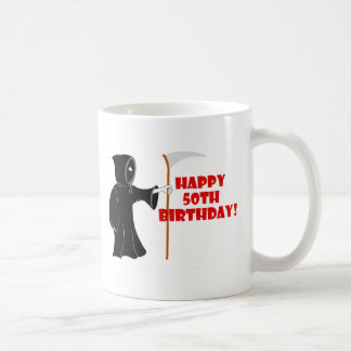 Cinquantième tasse d'anniversaire de faucheuse