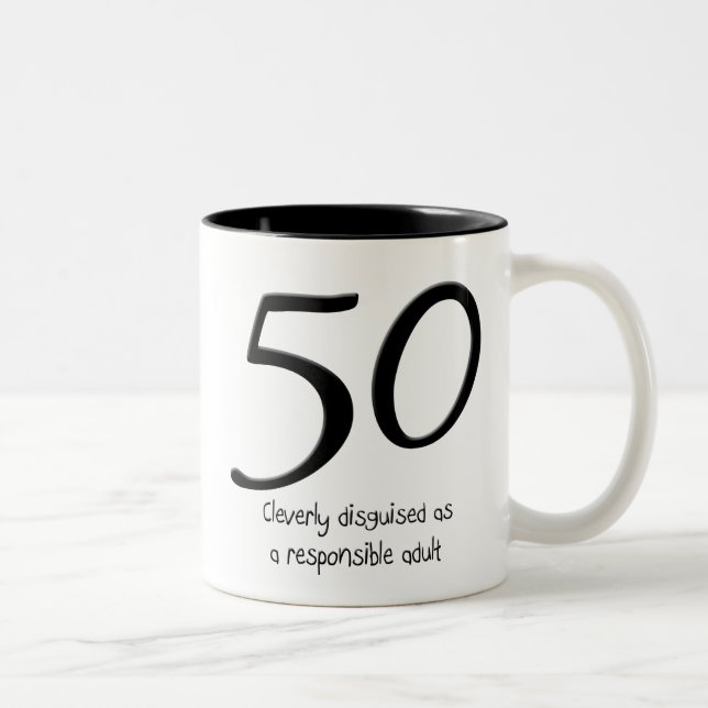 cinquantième Tasse de déguisement d'anniversaire (Droit)