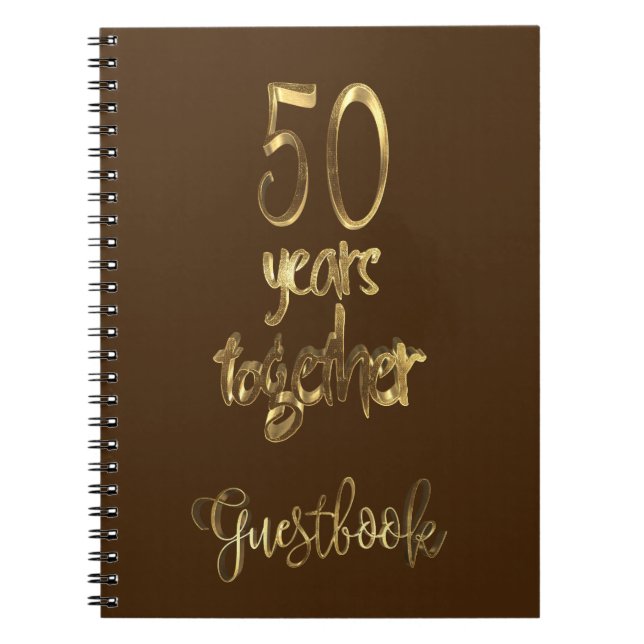 cinquantième Texte d'or de livre d'invité (Devant)