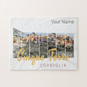 Cinque Terre Corniglia Riomaggiore Italian Vintage Jigsaw Puzzle