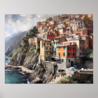 Cinque Terre Italie Paysage Art Imprimer Poster