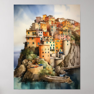 Cinque Terre Italie Paysage Art Imprimer Poster