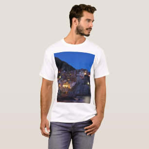 Cinque Terre Italy at night T-Shirt