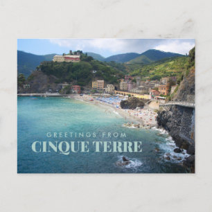 Cinque Terre Italy Coastline Postcard