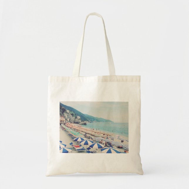 Cinque Terre Italy Fun Beach Scenic Travel Photo Tote Bag (Front)