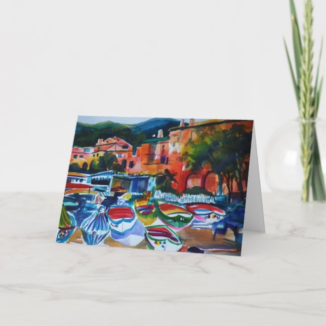 Cinque Terre Italy Greeting Card (Front)