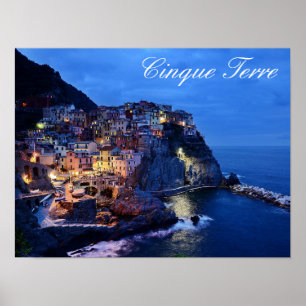 Cinque Terre Italy Postcard Poster
