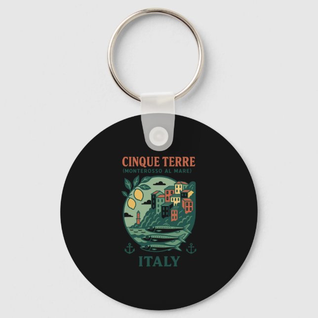 Cinque Terre Italy Souvenir Monterosso Al Mare Tra Keychain (Front)