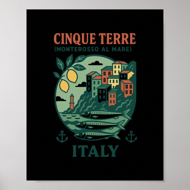 Cinque Terre Italy Souvenir Monterosso Al Mare Tra Poster (Front)