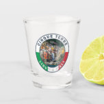 Cinque Terre Italy Watercolor Vintage Circle Shot Glass<br><div class="desc">Cinque Terre retro travel art design. Cinque Terre is a string of centuries-old seaside villages on the rugged Italian Riviera coastline.</div>