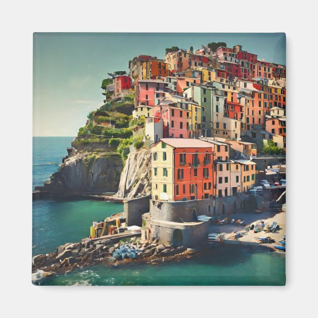 Cinque Terre Postcard Magnet (Front)