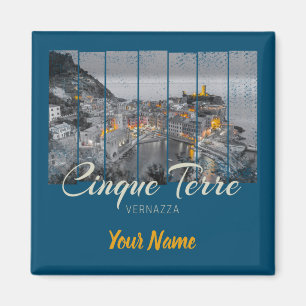 Cinque Terre Vernazza Italien Vintage Souvenir Magnet