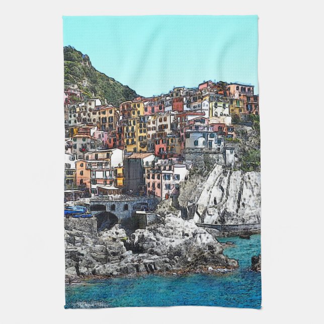 CinqueTerre20150901 Kitchen Towel (Vertical)