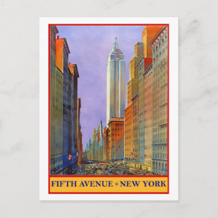 Cinquième Avenue, New York, carte postale de voyag