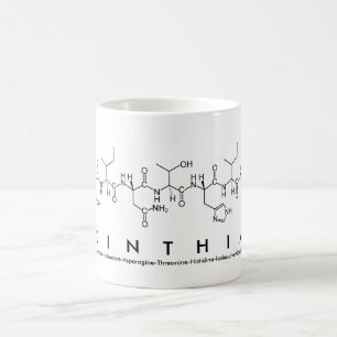 Cinthia peptide name mug