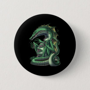 CipactliAztec Mythology Creature Cipactli 2 Inch Round Button