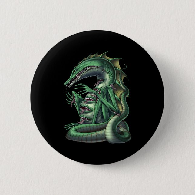 CipactliAztec Mythology Creature Cipactli 2 Inch Round Button (Front)