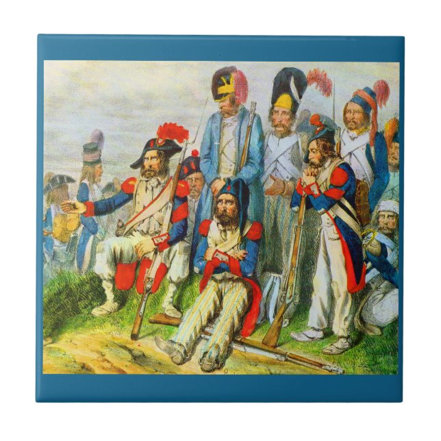 circa 1796 Napoleon’s soldiers Tile (Front)