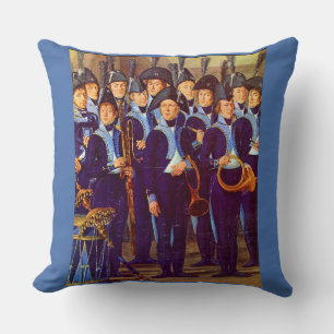 circa 1800 European military musicians Throw Pillow