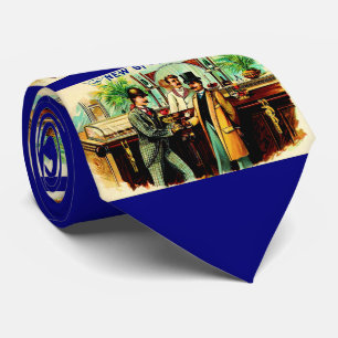 circa 1900 New Sports cigar box label print Tie