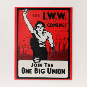 circa 1905 IWW Is Coming Jigsaw Puzzle