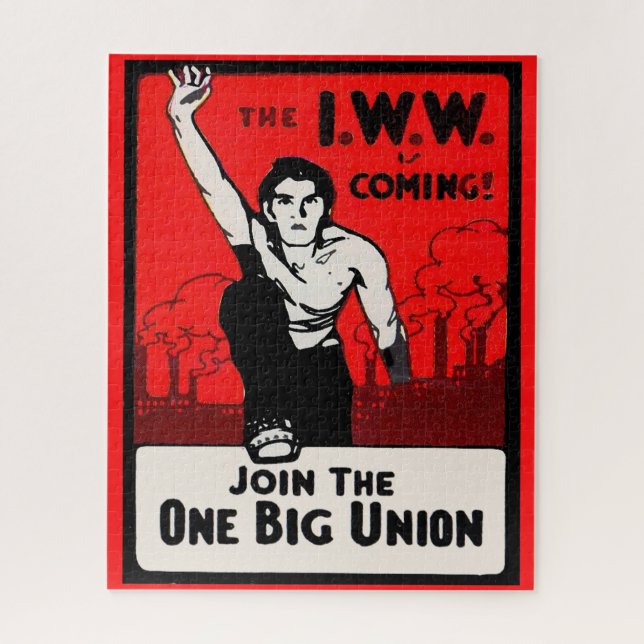 circa 1905 IWW Is Coming Jigsaw Puzzle (Vertical)