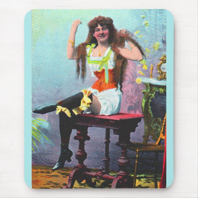 circa 1905 loose woman RPPC no. 1 Mouse Pad (Front)