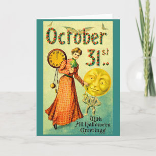 circa 1905 October 31 with Halloween Greetings Card