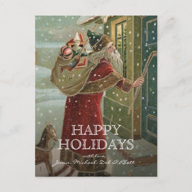 circa 1906:  Santa Claus Holiday Postcard (Front)