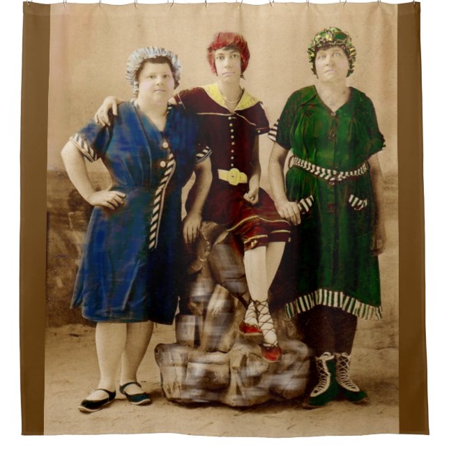 circa 1910 Atlantic City bathing beauties RPPC (Front)