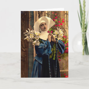 circa 1910 blue nun card