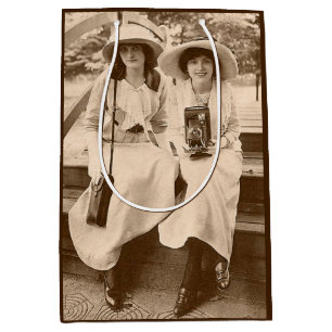 circa 1910 camera girls medium gift bag