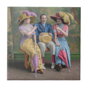 circa 1910 vaudeville performers print tile