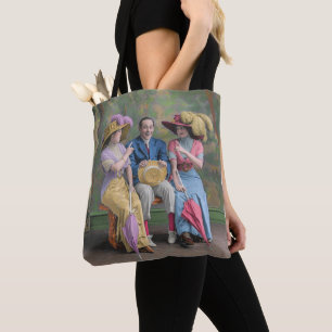 circa 1910 vaudeville performers print tote bag