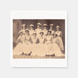 circa 1914 nursing school graduates napkin