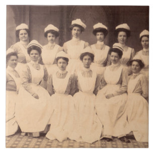 circa 1914 nursing school graduates tile