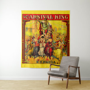 circa 1915 sheet music The Carnival King Tapestry