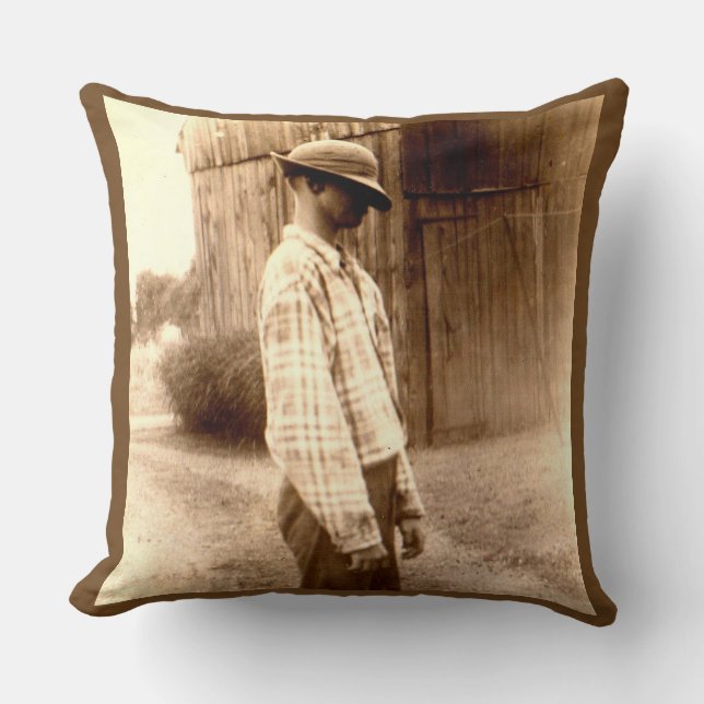 circa 1920 bashful Harry print Throw Pillow (Front)