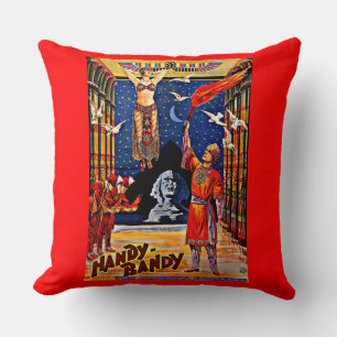 circa 1920 Handy-Bandy magician poster print Throw Pillow