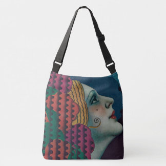 circa 1930 art deco woman crossbody bag