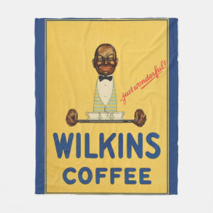 circa 1930 Wilkins Coffee ad print Fleece Blanket