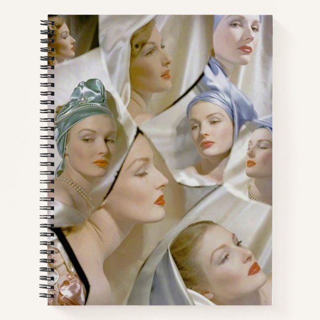 circa 1940 beautiful women print notebook (Front)