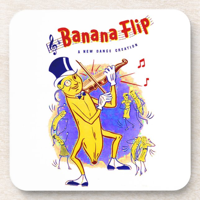 circa 1950 Banana Flip sheet music print Coaster (Front)