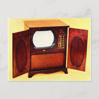 circa 1950 television set no. 1 postcard