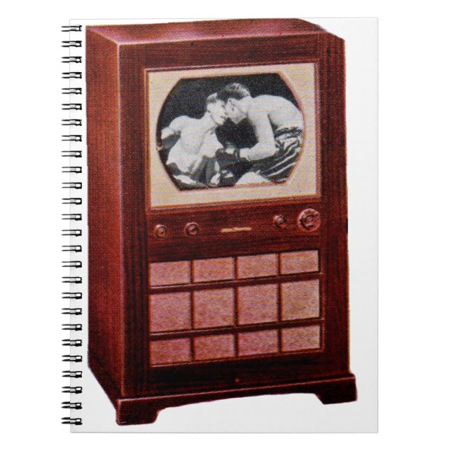 circa 1951 television set broadcasting boxing notebook (Front)