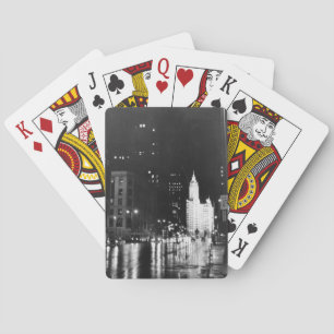 circa 1954: A view down Michigan Avenue Playing Cards