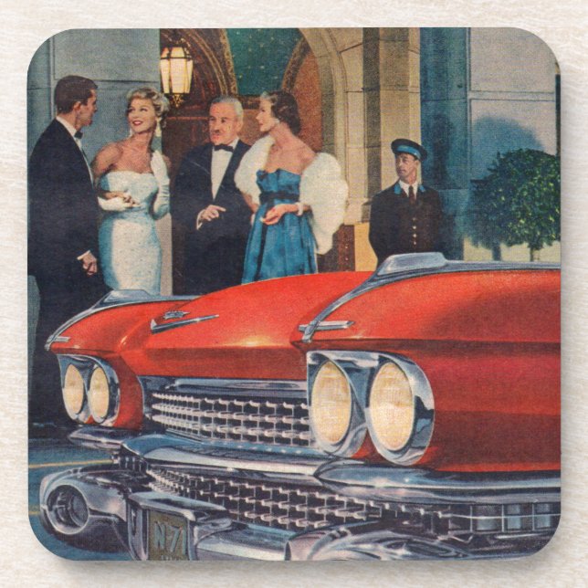circa 1960 red Cadillac grille Coaster (Front)