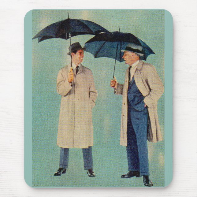 circa 1960 umbrella men mouse pad (Front)