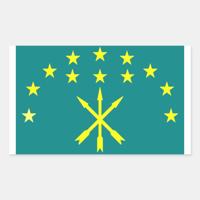 Circassian Israeli flag Sticker (Front)