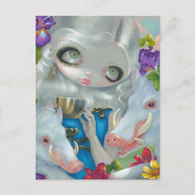 "Circe and the Swine" Postcard (Front)